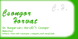 csongor horvat business card